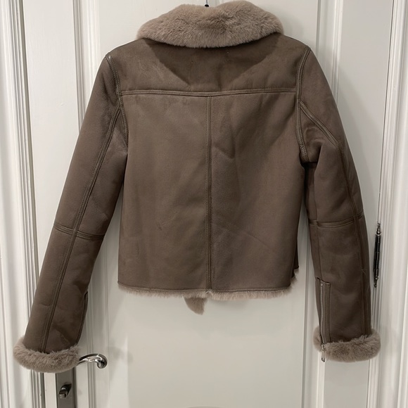 Faux Suede Biker Jacket - Picture 2 of 12